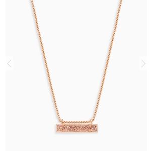 Kendra Scott Leanor Drusy Pendant Rose Gold